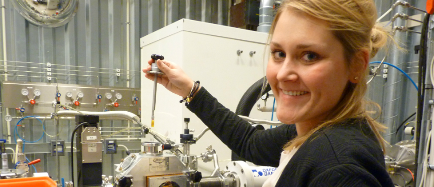 Christina Wegeberg i laboratoriet
