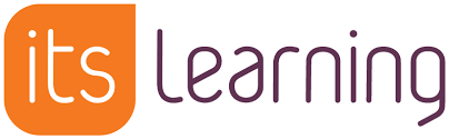 Logo med teksten "its learning" i orange, hvid og lilla.