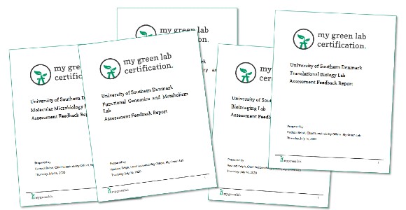 ”My Green Lab”-certifikater 