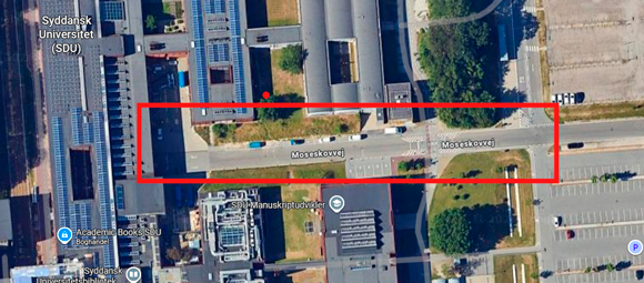 Map showing the drill area